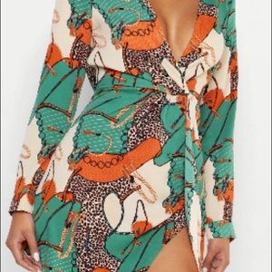 Satin Chain Shift Dress